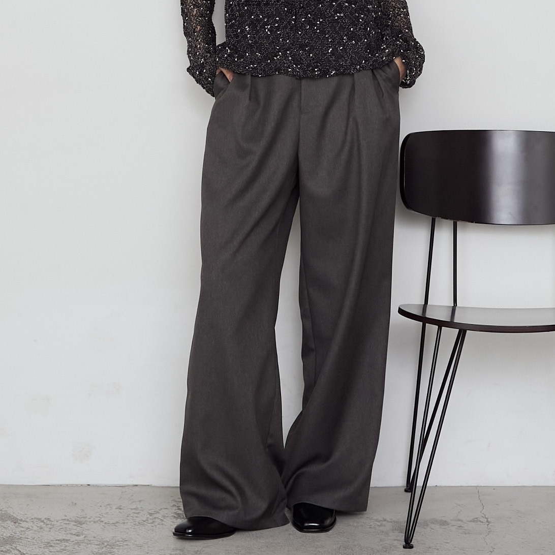 日本 雙褶皺寬版西裝長褲