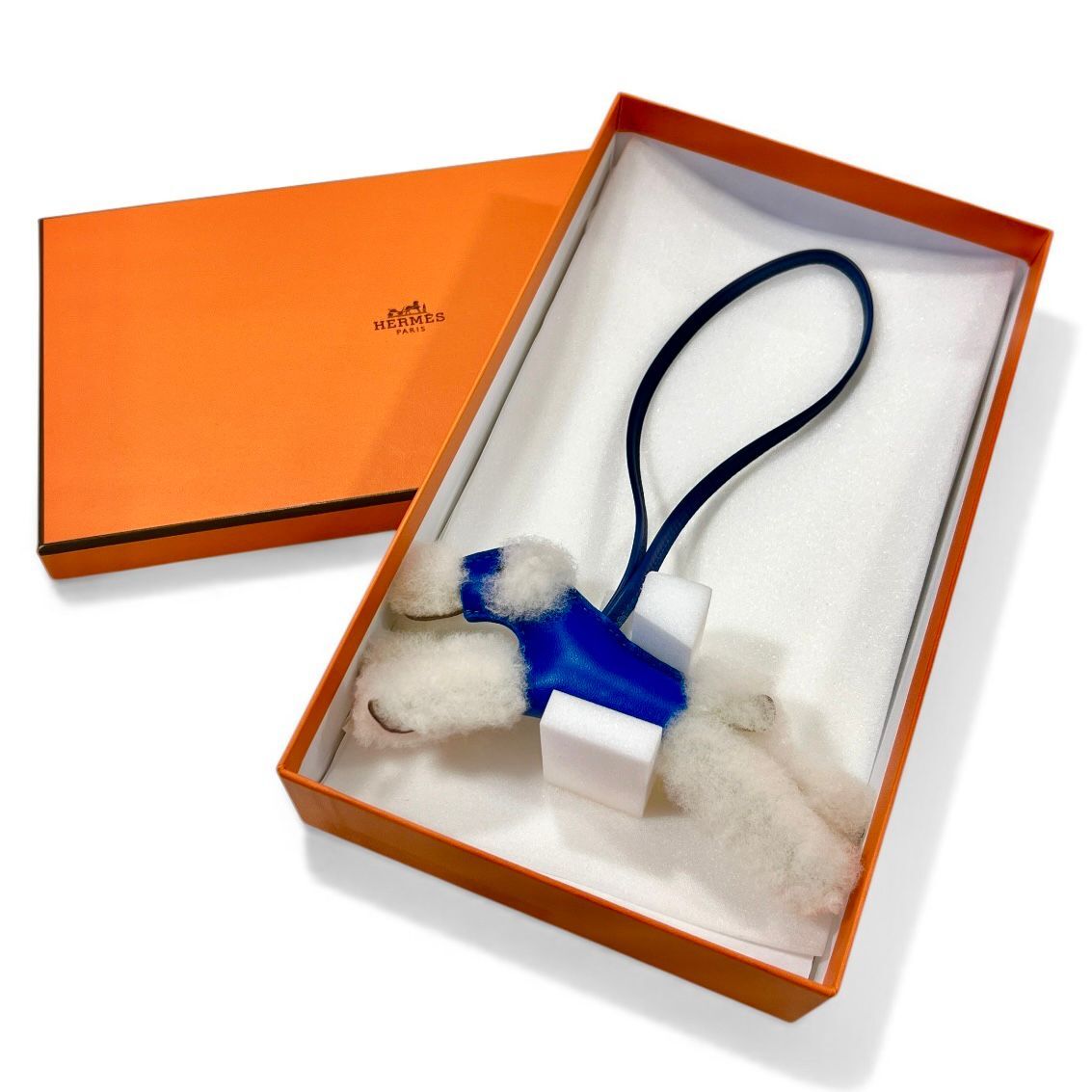 全新Hermes Budy charm Swift PO電光藍小狗挂件 7T/BLUE #BRAND NEW #香榭站正品