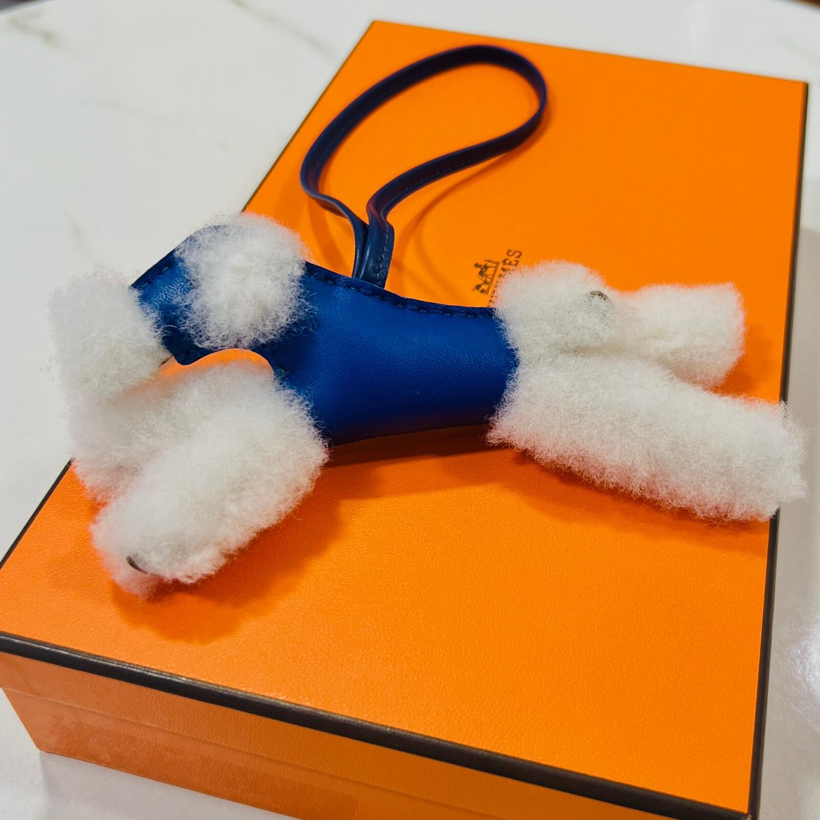 全新Hermes Budy charm Swift PO電光藍小狗挂件 7T/BLUE #BRAND NEW #香榭站正品