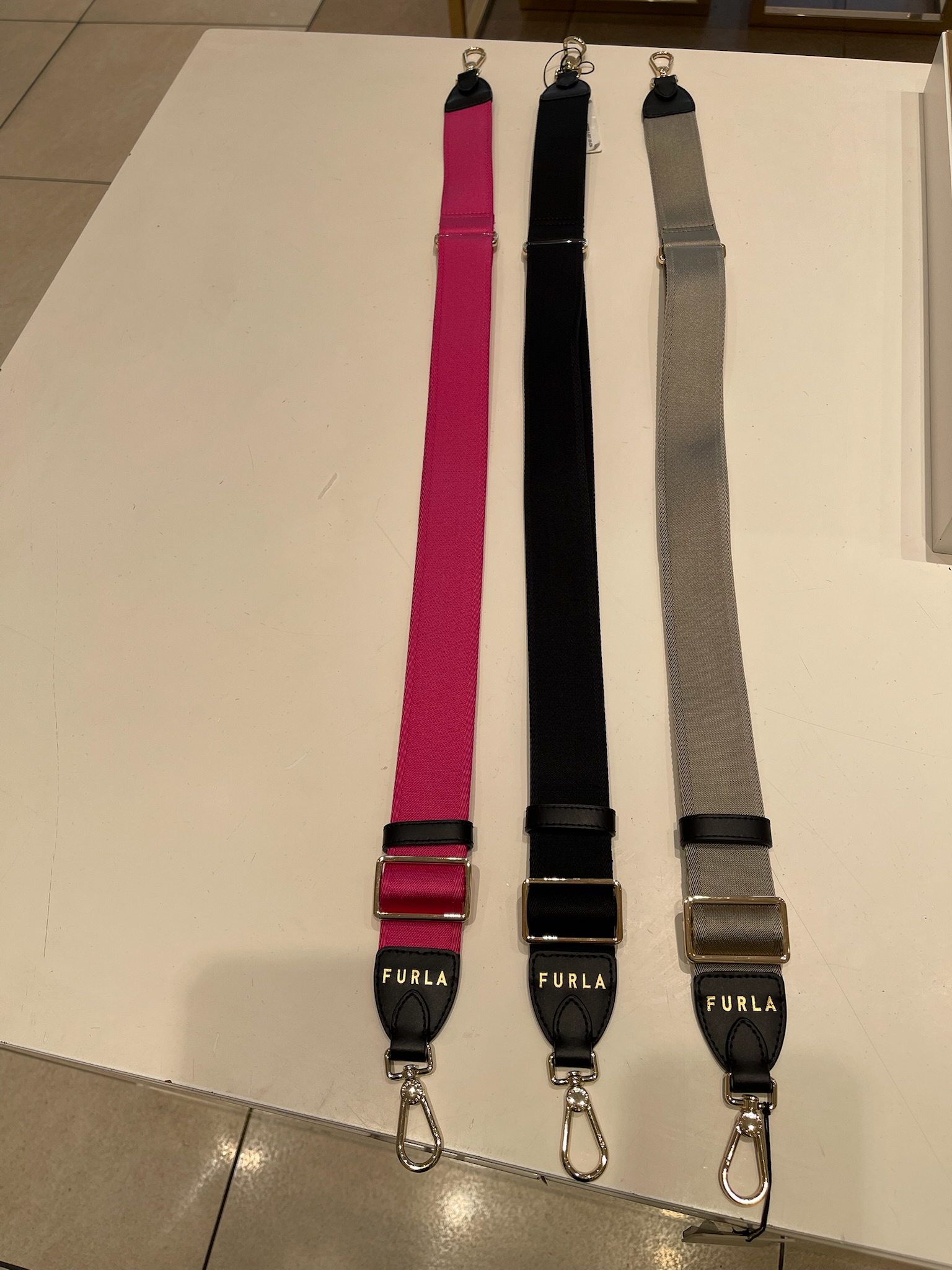 【預購】FURLA H040486 帆布拼牛皮寬背帶