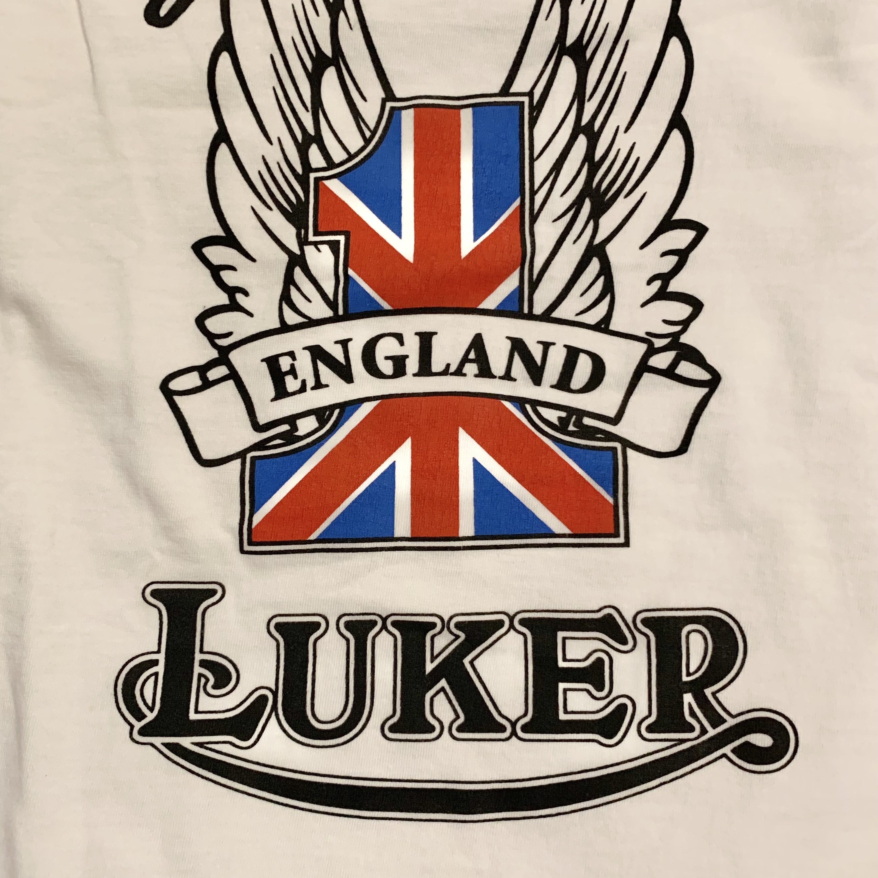 LUKER by NEIGHBORHOOD CYCLE SHOP ENGLAND TEE ((S+)) *新品 (未使用) - WHITE SIZE S IN STOCK NOW (現貨發售中)