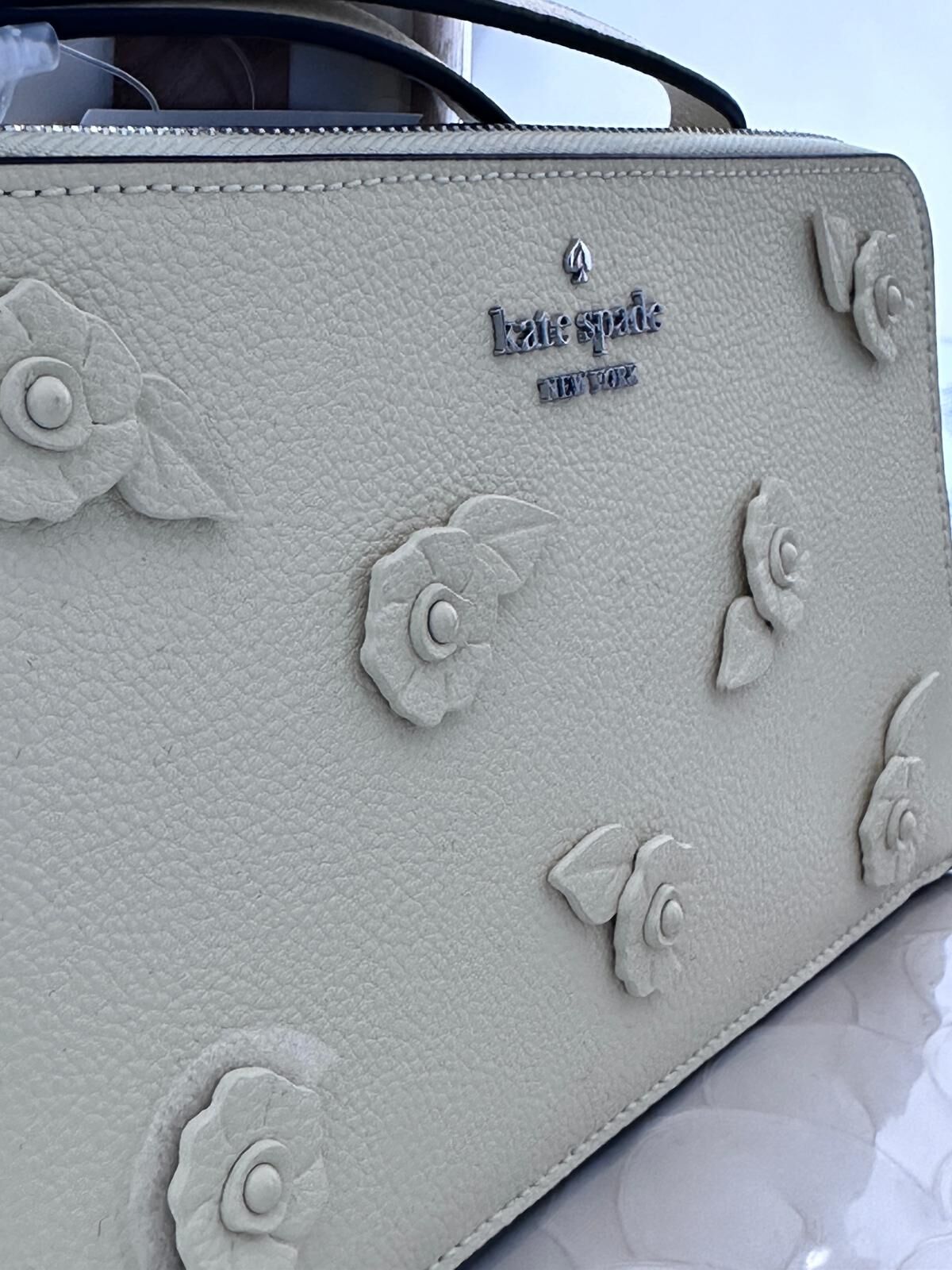 RY59 KS 粉黃色立體花花手拿包 Lucy Floral Wristlet