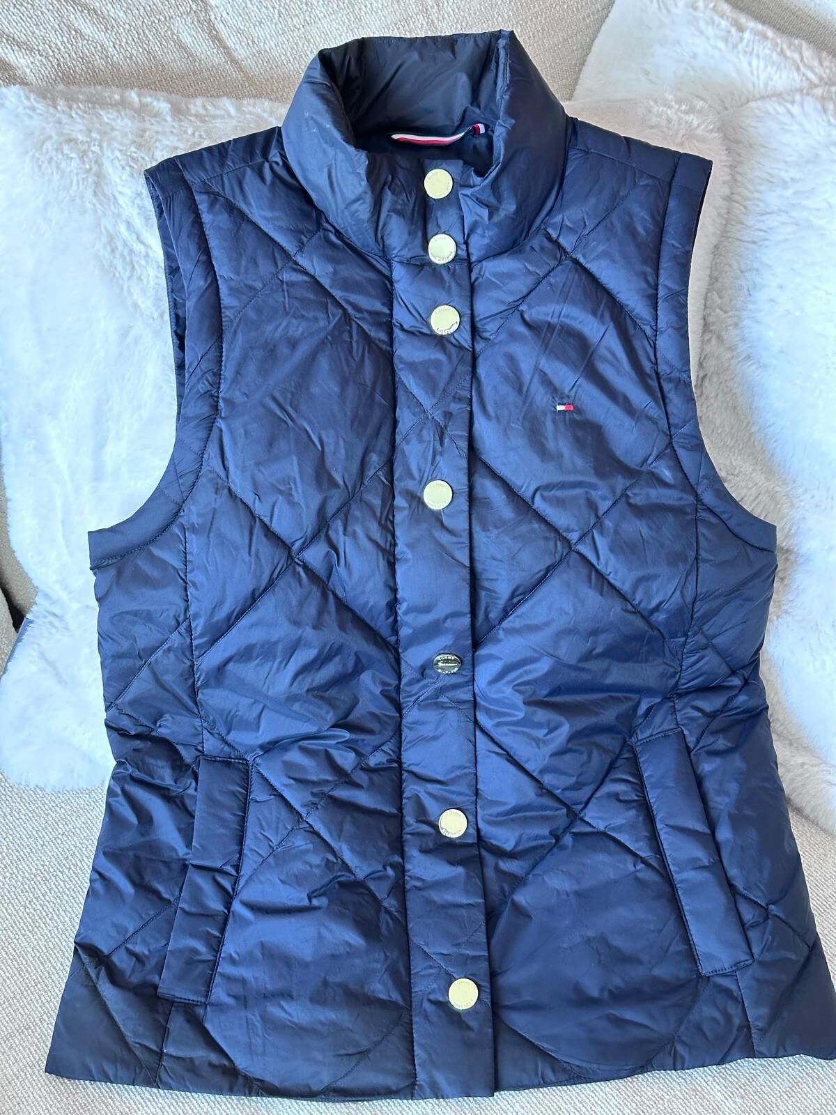 RY60 Tommy  深藍色夾棉背心外套 Padded Quilted Vest