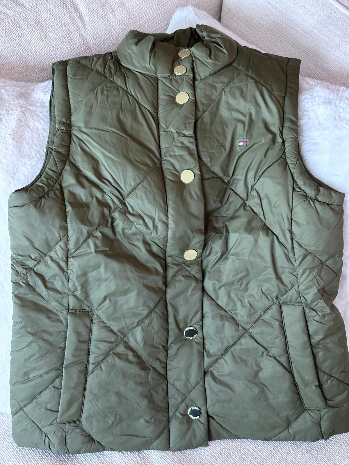 RY61 Tommy 墨綠色夾棉背心外套 Padded Quilted Vest