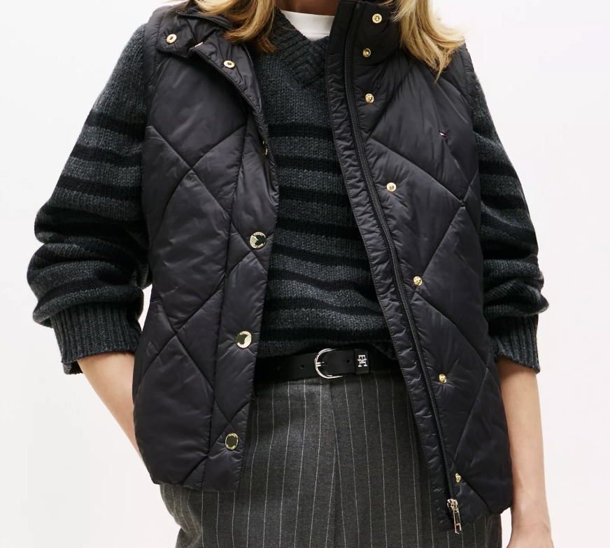 RY62 Tommy 黑色夾棉背心外套 Padded Quilted Vest