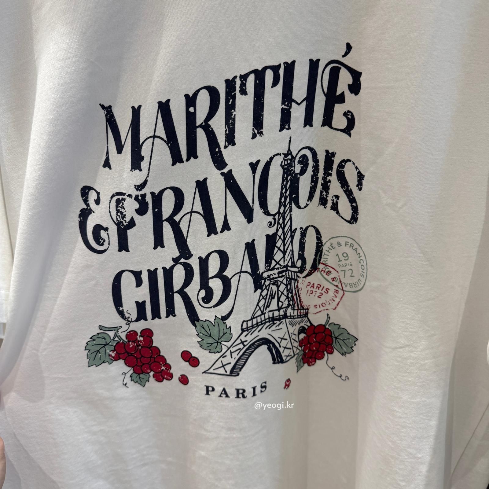 [11/4前入code每件最高可再-$20] MARITHE FRANCOIS GIRBAUD (MFG)｜W VINTAGE EIFFEL TOWER LOGO OVERSIZED TEE [2 colors]