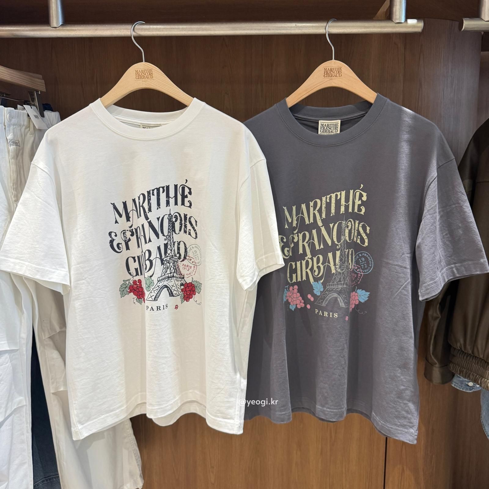 [11/4前入code每件最高可再-$20] MARITHE FRANCOIS GIRBAUD (MFG)｜W VINTAGE EIFFEL TOWER LOGO OVERSIZED TEE [2 colors]