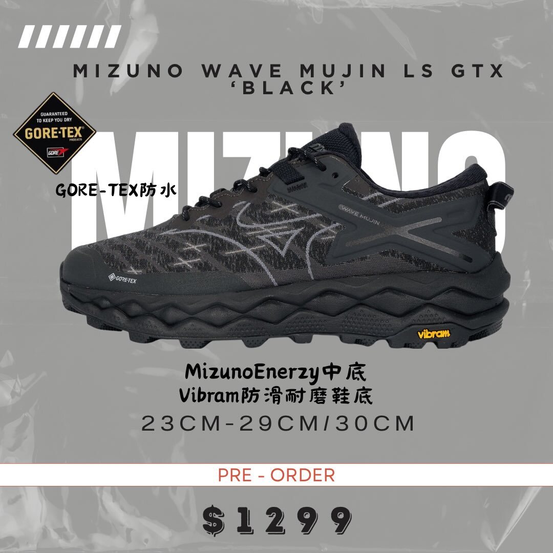 預訂Mizuno Wave Mujin LS GTX 三色入