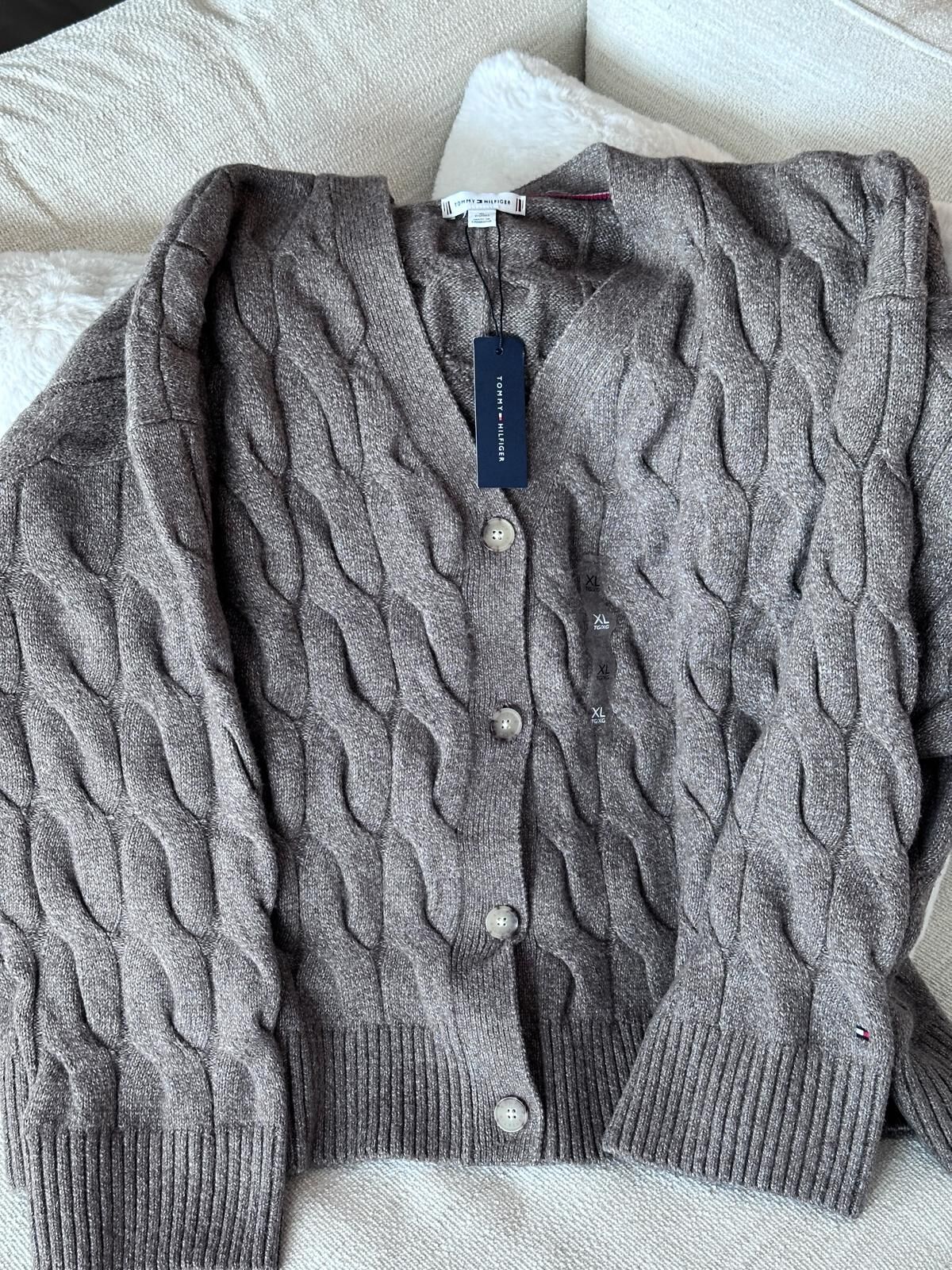 RY65 Tommy 阿華田色  針織開胸外套  (XL=約 胸52", 長25")