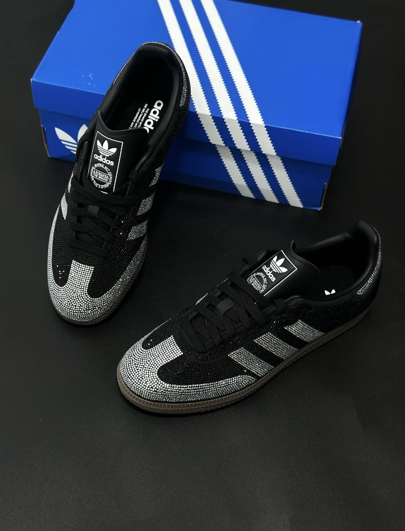 Adidas Originals Samba Og 水鑽 黑銀 焦糖底 宋雨琦同款 女鞋 IH9052