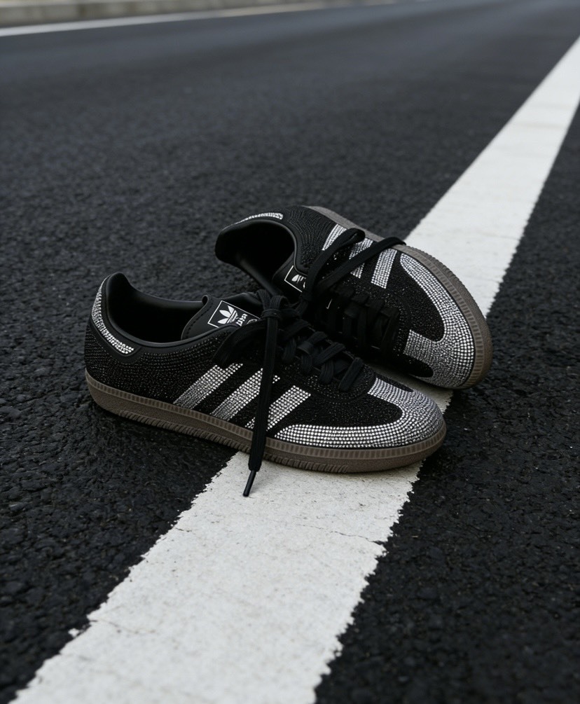 Adidas Originals Samba Og 水鑽 黑銀 焦糖底 宋雨琦同款 女鞋 IH9052