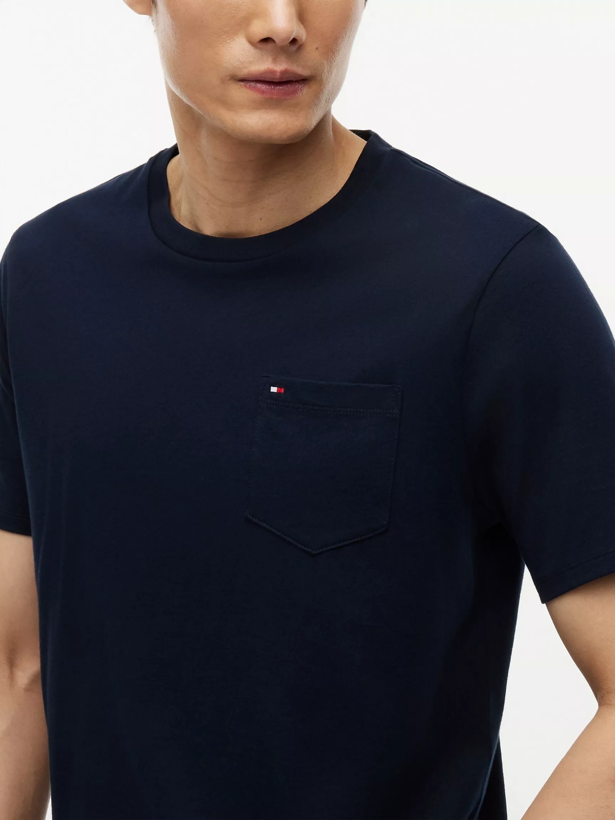 RY69 Tommy  男裝  深藍色細袋短袖衫