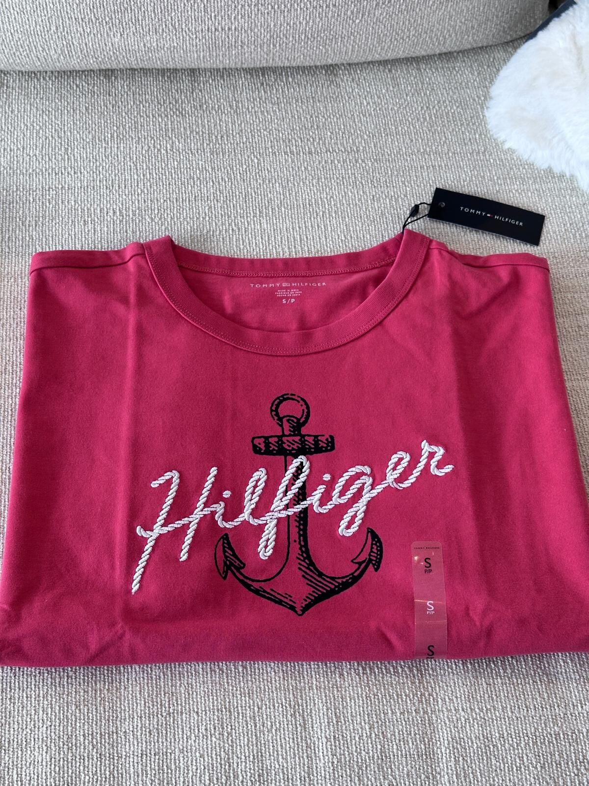 RY71 Tommy  女裝 撩草logo 紅色短袖衫