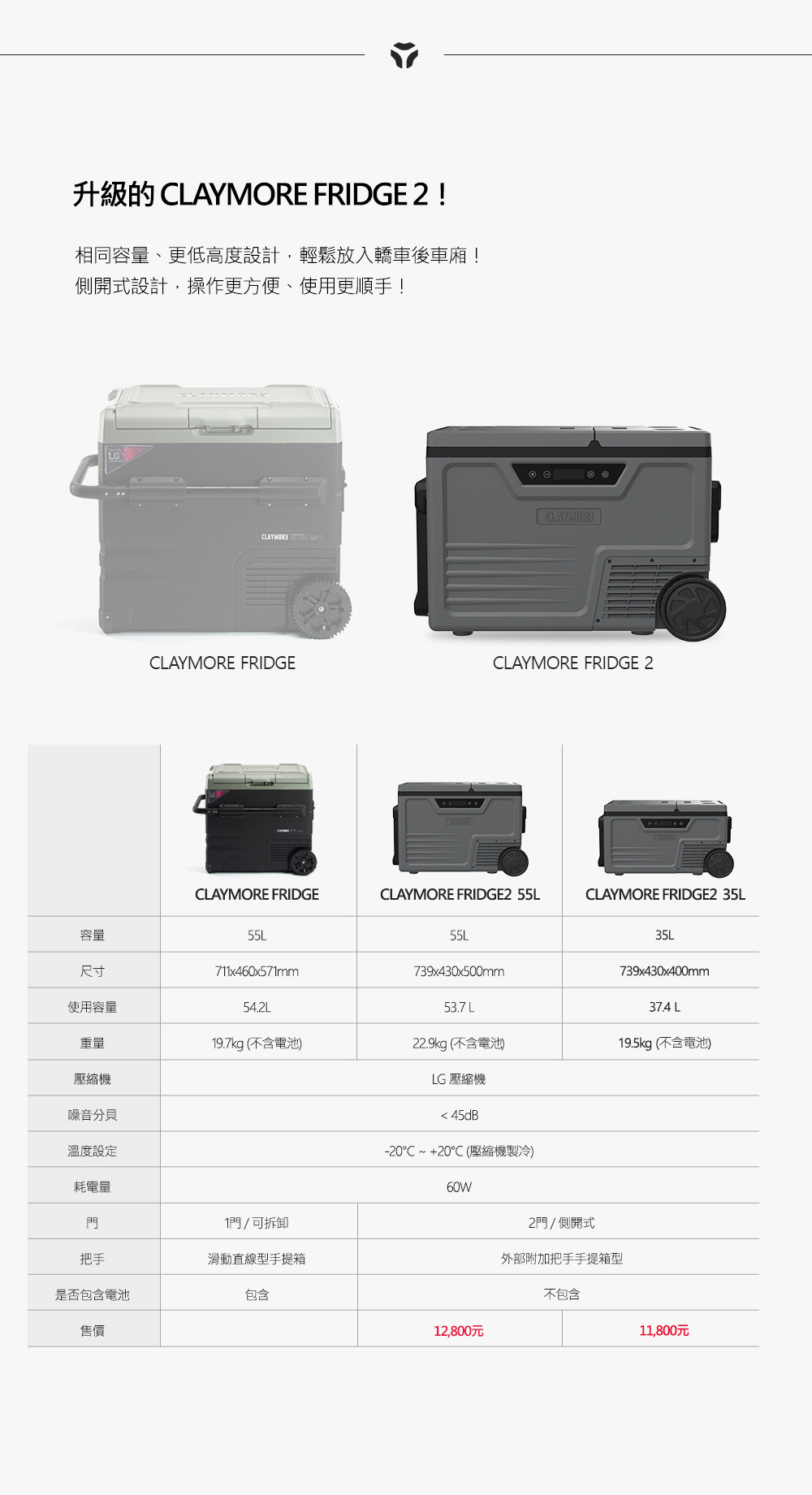 【CLAYMORE】車載行動冰箱 35L/55L