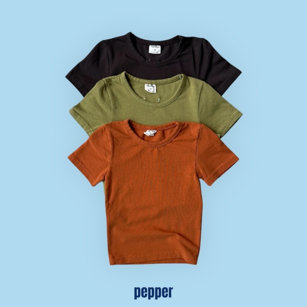 正韓夏pepper 背後小標素色上衣