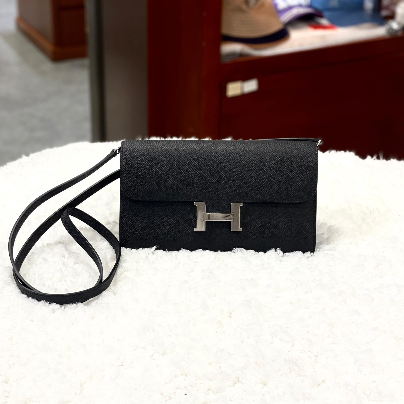全新HERMES CONSTANCE TO GO W刻 ,  NOIR PHW EPSOM皮 黑色銀扣 #BRAND NEW #香榭站正品