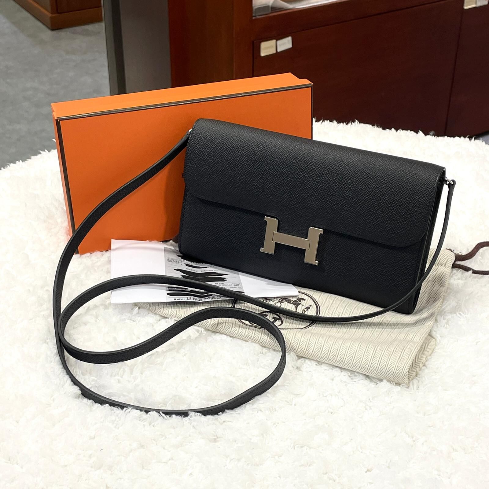 全新HERMES CONSTANCE TO GO W刻 ,  NOIR PHW EPSOM皮 黑色銀扣 #BRAND NEW #香榭站正品
