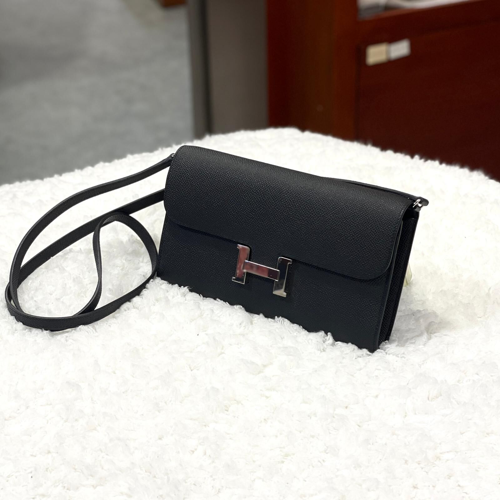 全新HERMES CONSTANCE TO GO W刻 ,  NOIR PHW EPSOM皮 黑色銀扣 #BRAND NEW #香榭站正品