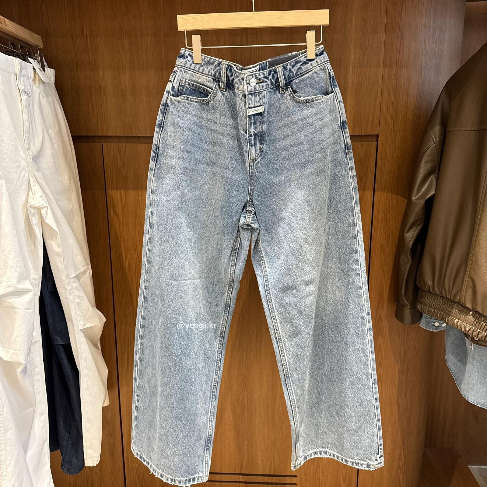 [11/4前入code每件最高可再-$20] MARITHE FRANCOIS GIRBAUD (MFG)｜女裝 W WIDE FIT VINTAGE WASHED DENIM PANTS