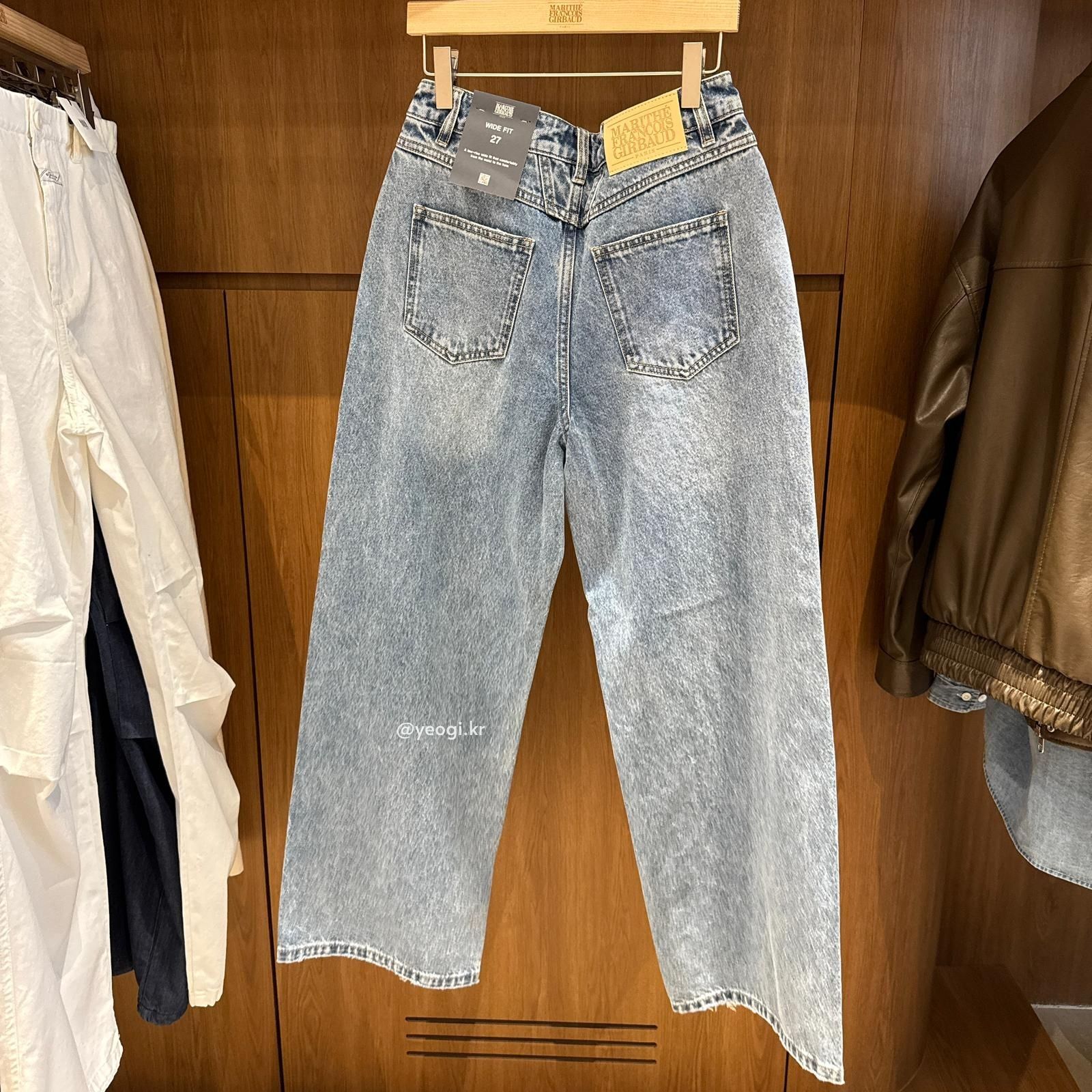 [11/4前入code每件最高可再-$20] MARITHE FRANCOIS GIRBAUD (MFG)｜女裝 W WIDE FIT VINTAGE WASHED DENIM PANTS