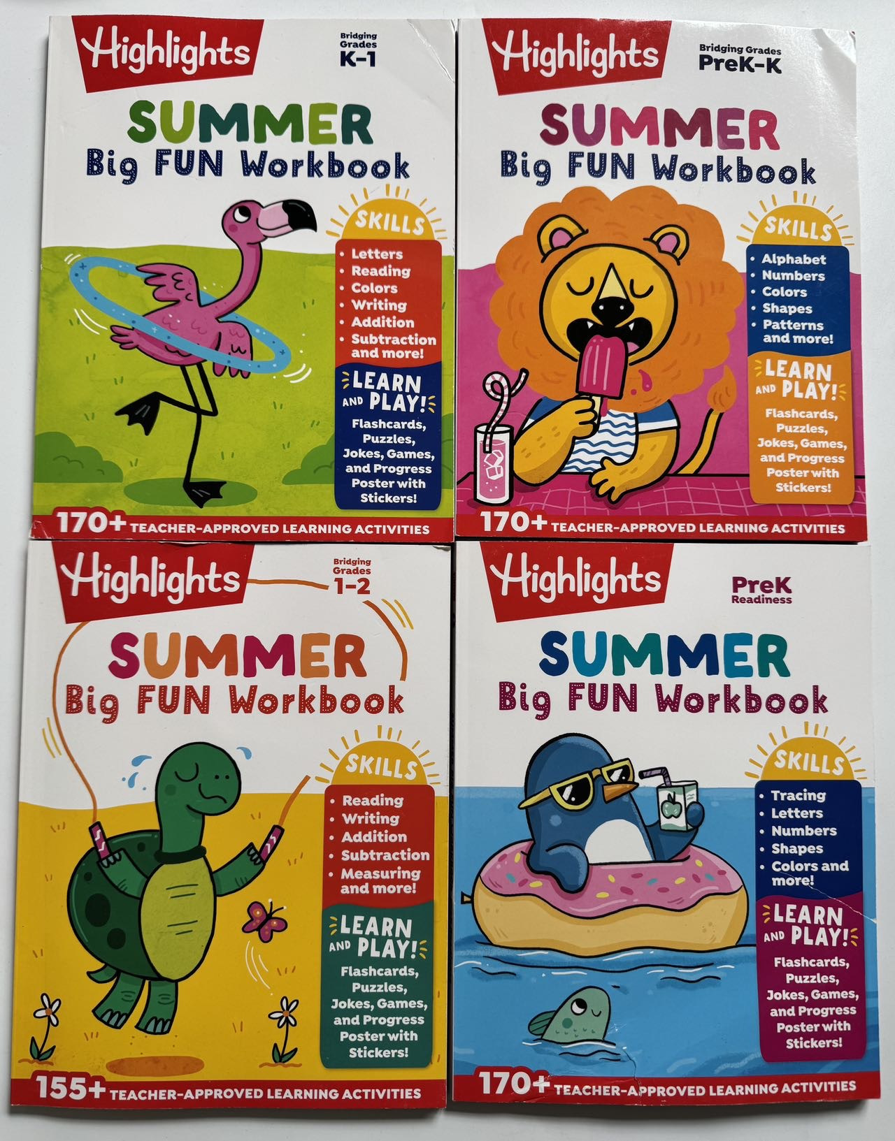 Highlights Summer Big Fun Workbook Collection (PreK–Grade 2, 4-Book Set)