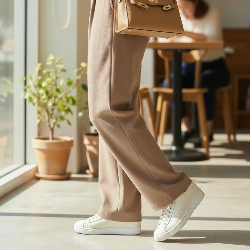 [現貨] 23158-KT Sanrio Hello Kitty 蝴蝶結暗花休閒鞋#TW-AS23-923003 奶茶色