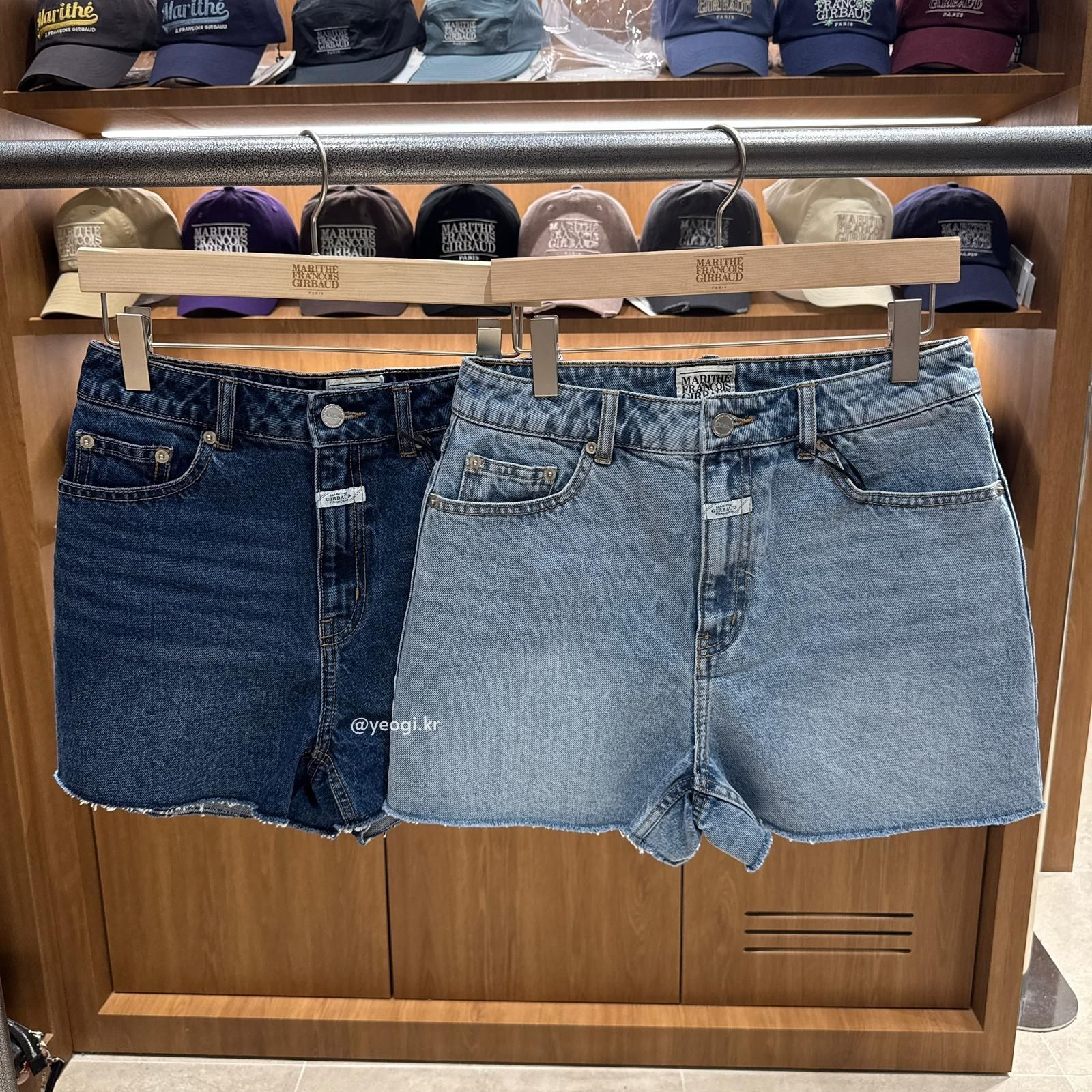 [11/4前入code每件最高可再-$20] MARITHE FRANCOIS GIRBAUD (MFG)｜W RAW EDGE WASHED DENIM SHORTS [2 colors]