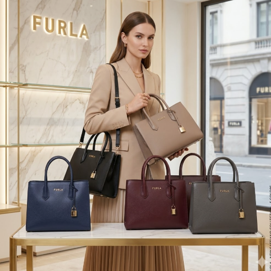 【預購】FURLA H040485 防刮十字紋牛皮手提托特包
