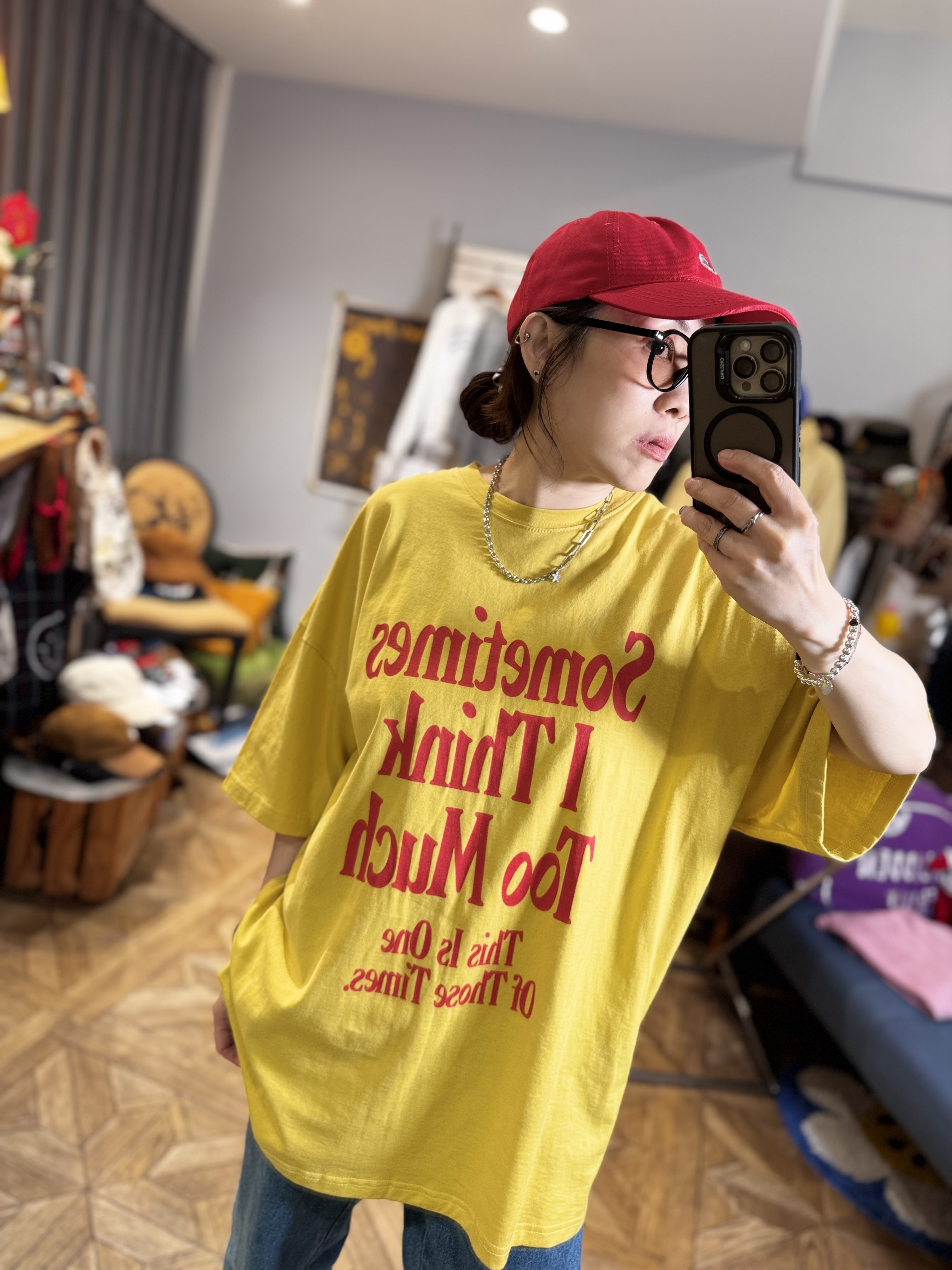 Sometimes 芥黃色棉上衣