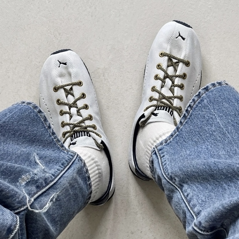 PUMA x NOAFTERNO H-STREET 聯名 米白 薄底 麂皮 休閒 德訓鞋 408182-01