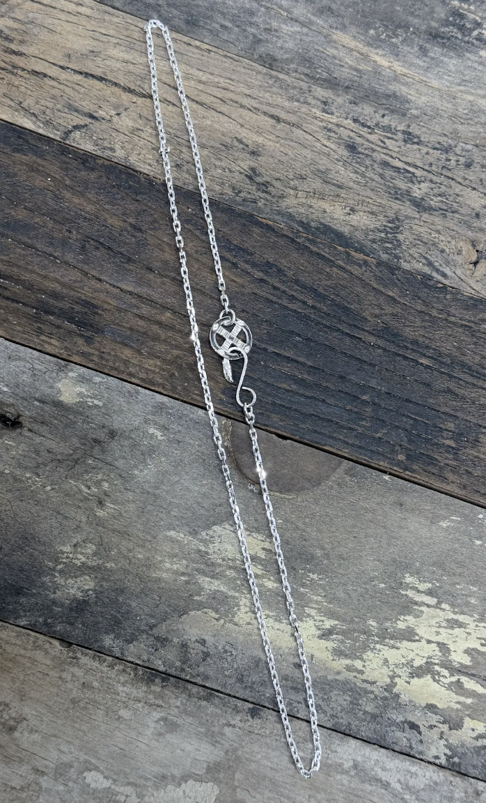 新版銀鷹扣新版素輪60CM頸鏈