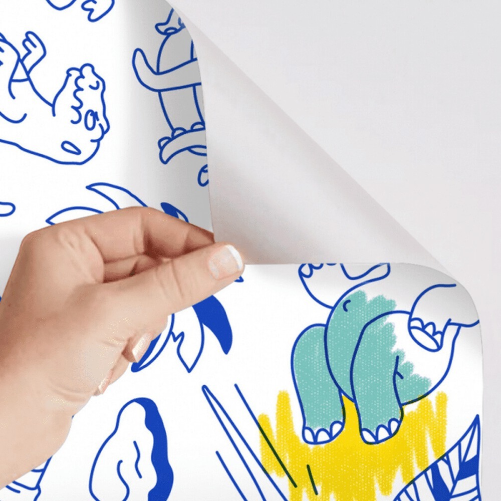 〖 OMY 〗恐龍捲筒自黏著色畫紙