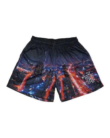 MTA Black New York Shorts 紐約單層網布短褲 MT25P005