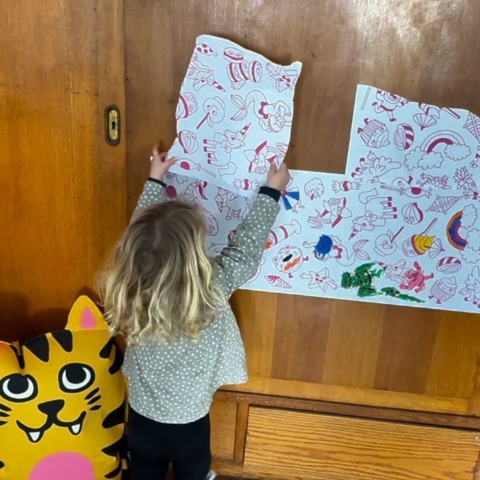 〖 OMY 〗獨角獸捲筒自黏著色畫紙