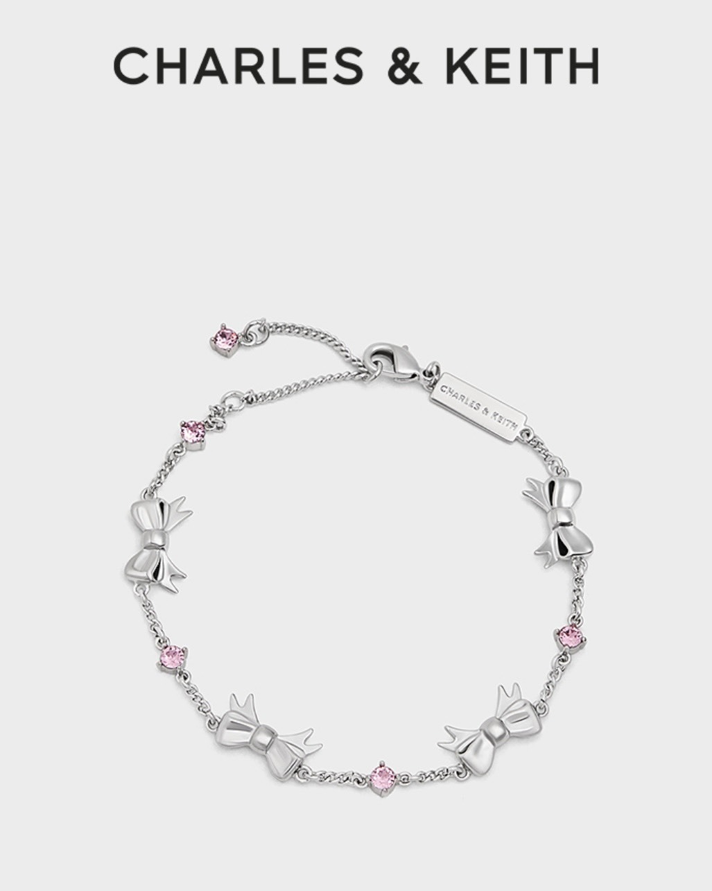 Charles & Keith 小CK Paige 蝴蝶結 手鍊 兩色