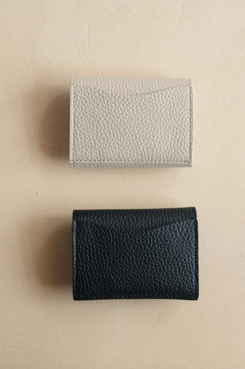 UNIVERSAL OVERALL GRAINED LEATHER DOUBLE FLAP WALLET (2COL)