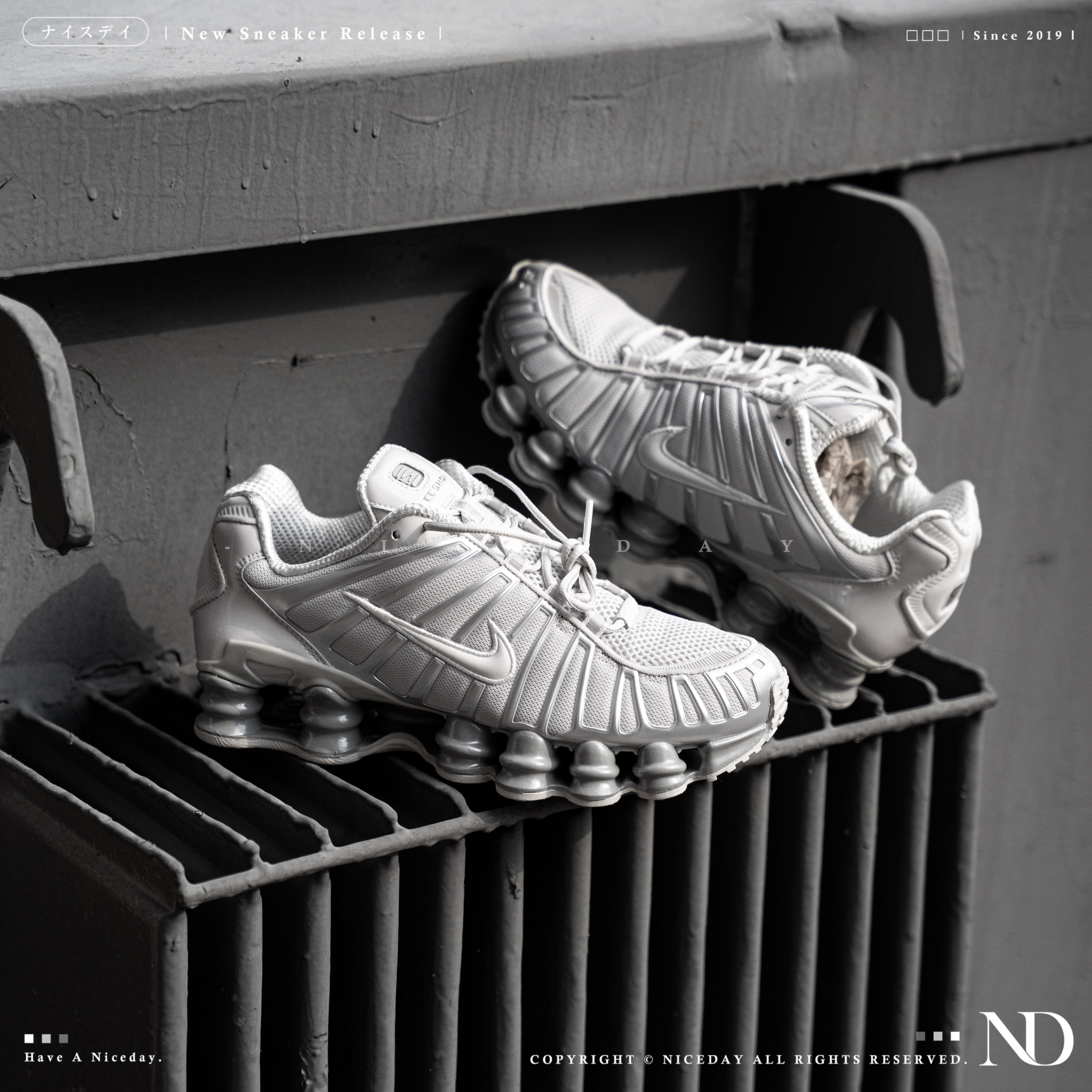 NICEDAY 現貨 Nike Shox TL 金屬灰銀 彈簧鞋 IB1087-002