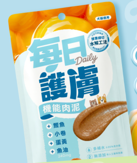 每日機能肉泥-鰹魚+小卷(護膚)(12g x4條)