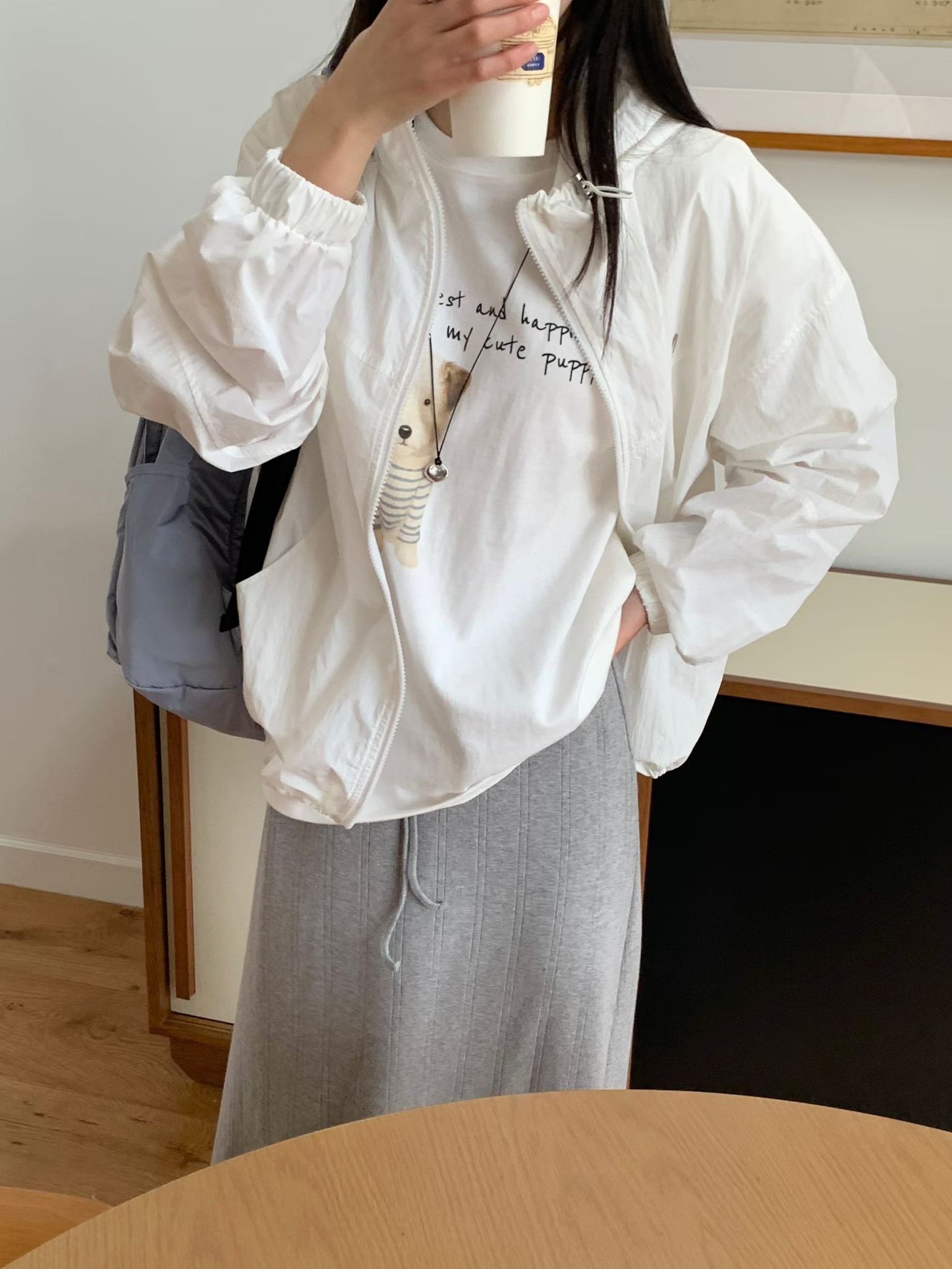 Cute Puppy Tee(米色)