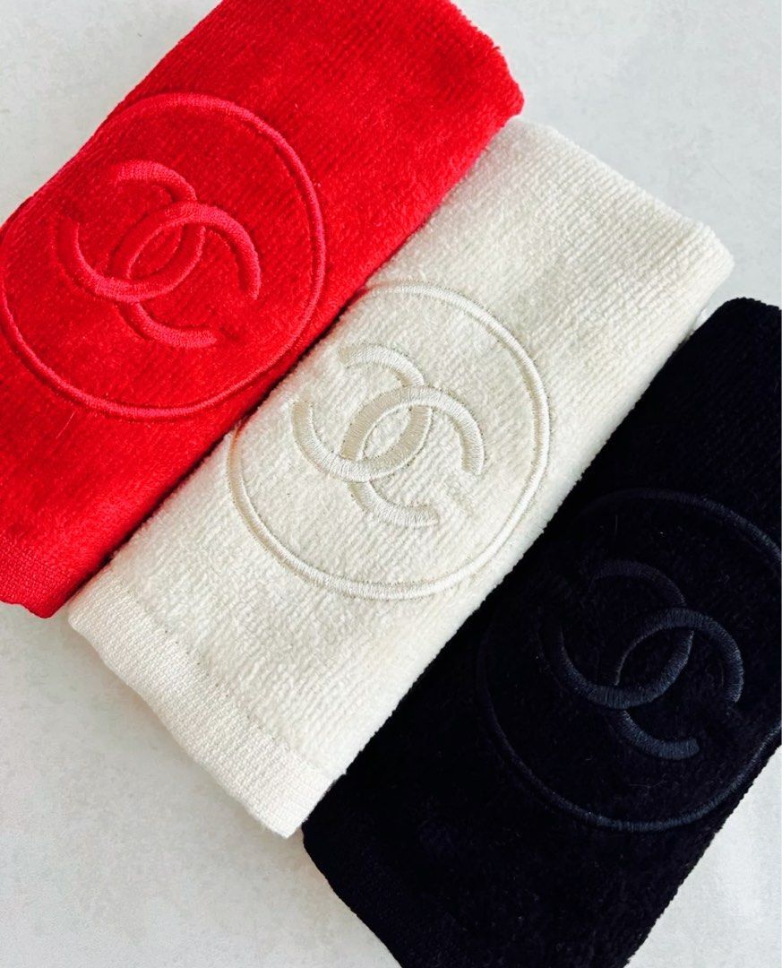 Chanel 贈品3色純棉毛巾組（葡萄牙製）