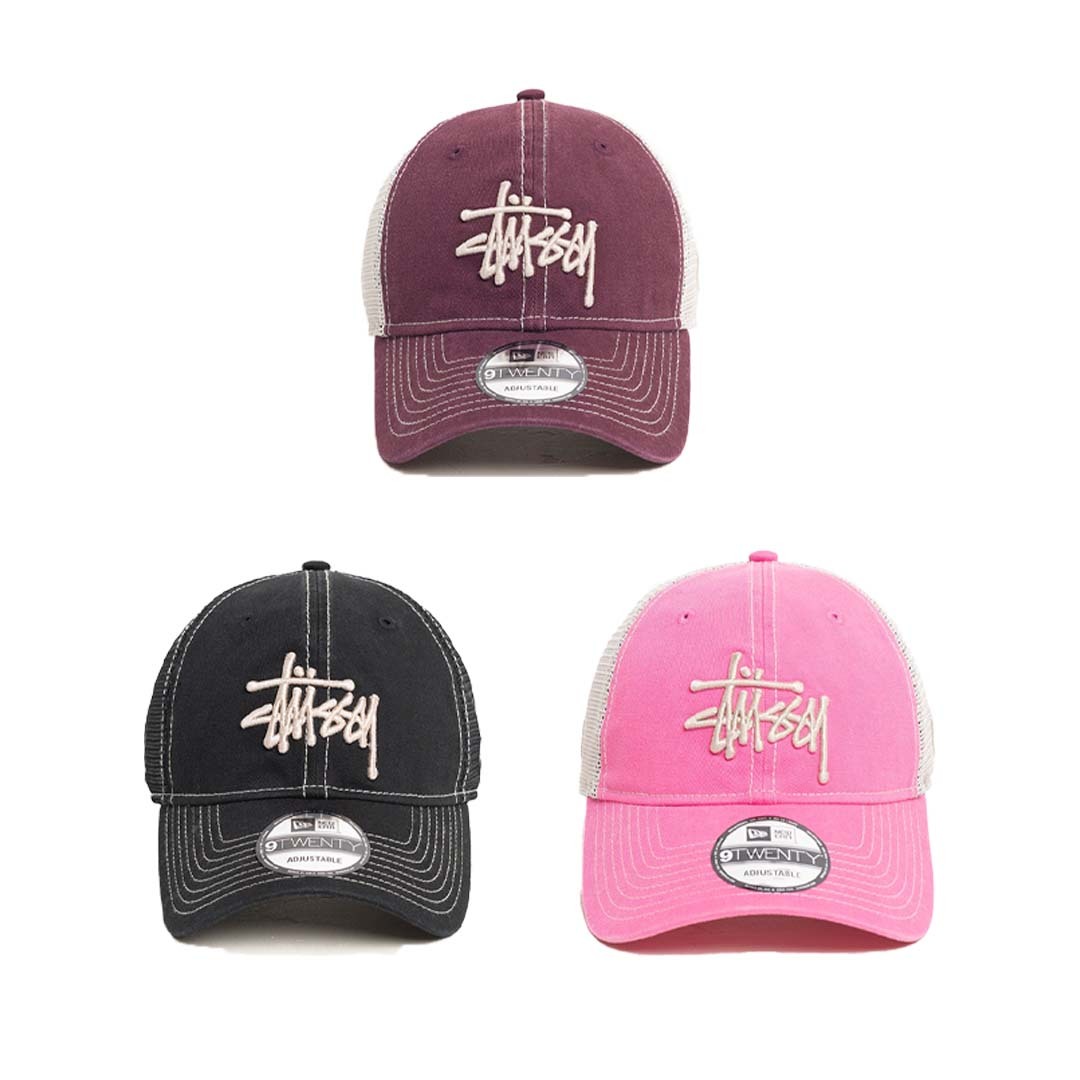 2024AW STUSSY NEW ERA 9TWENTY WASHED BASIC TRUCKER 水洗 網帽 老帽 帽子 現貨 1311164