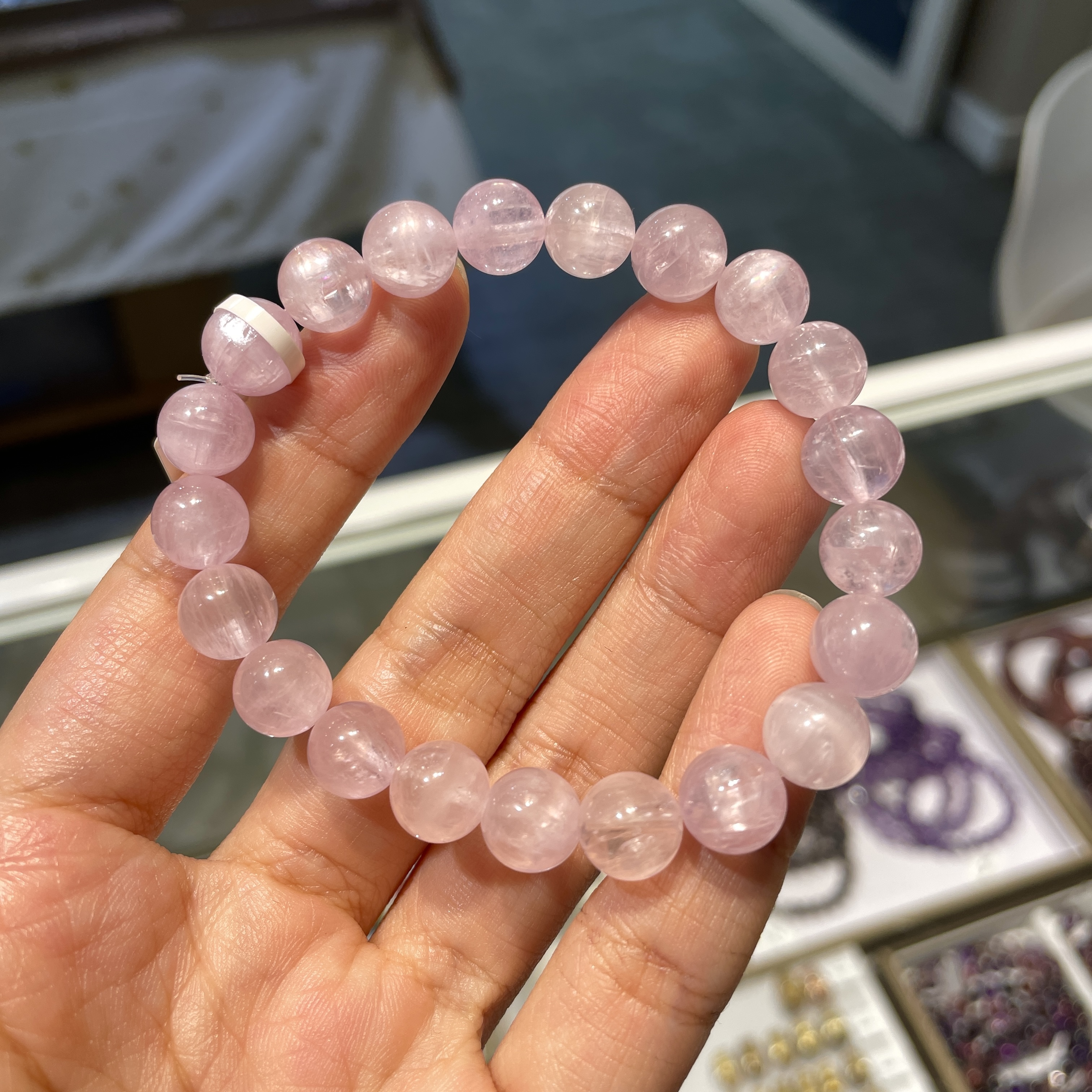 冰種紫鋰輝手串 22607 9mm