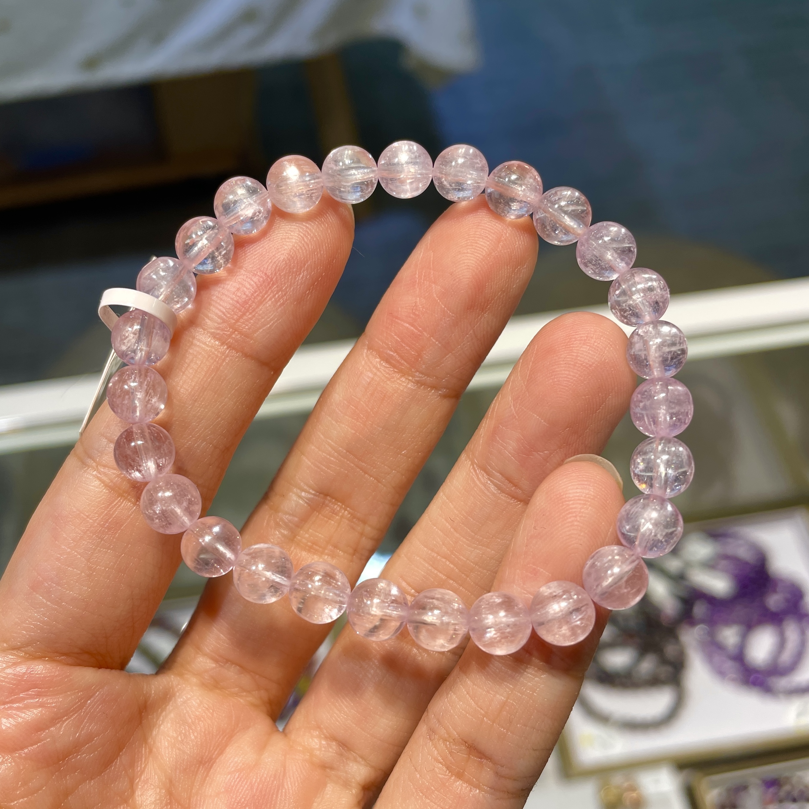 冰種紫鋰輝手串 22656 6.5mm
