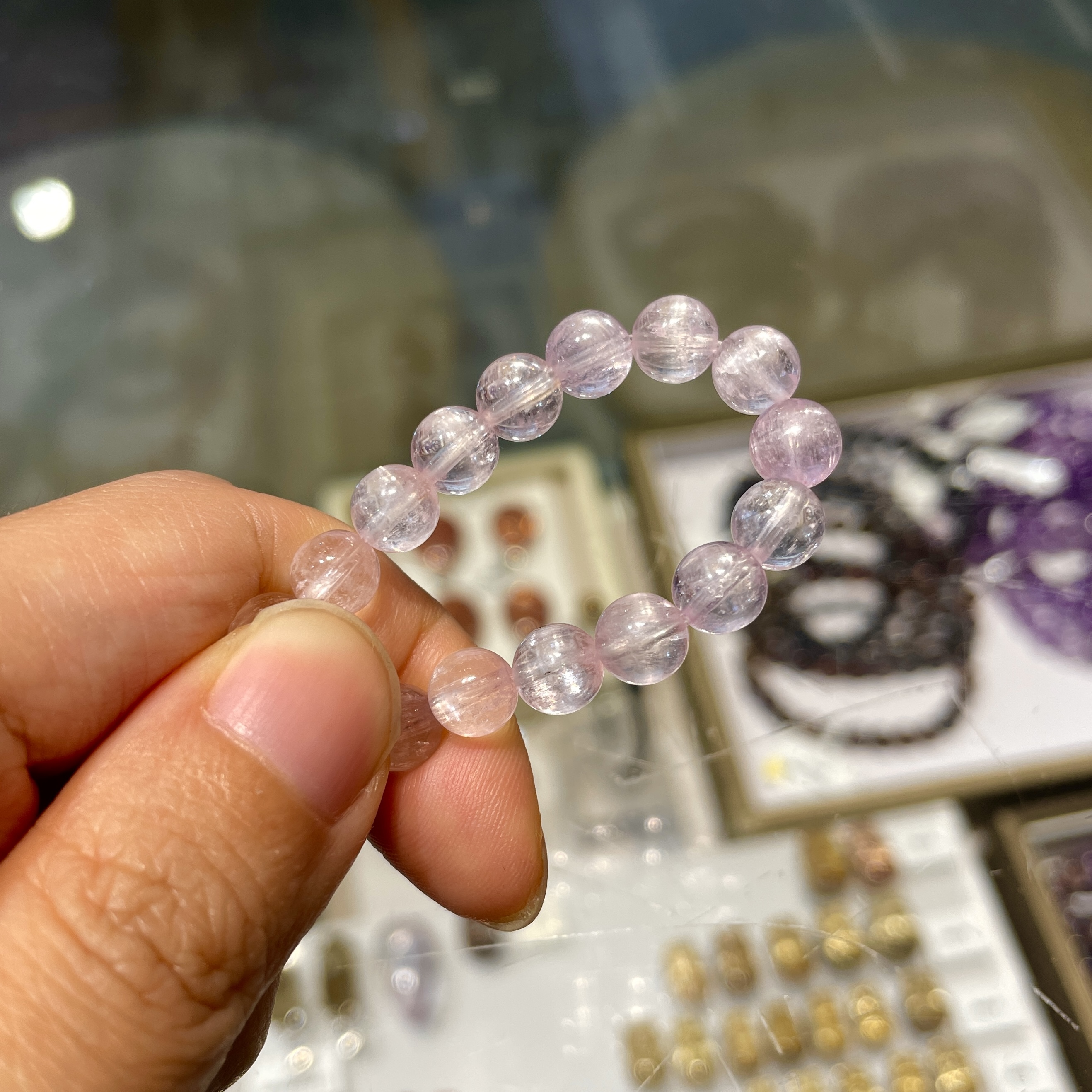 冰種紫鋰輝手串 22656 6.5mm