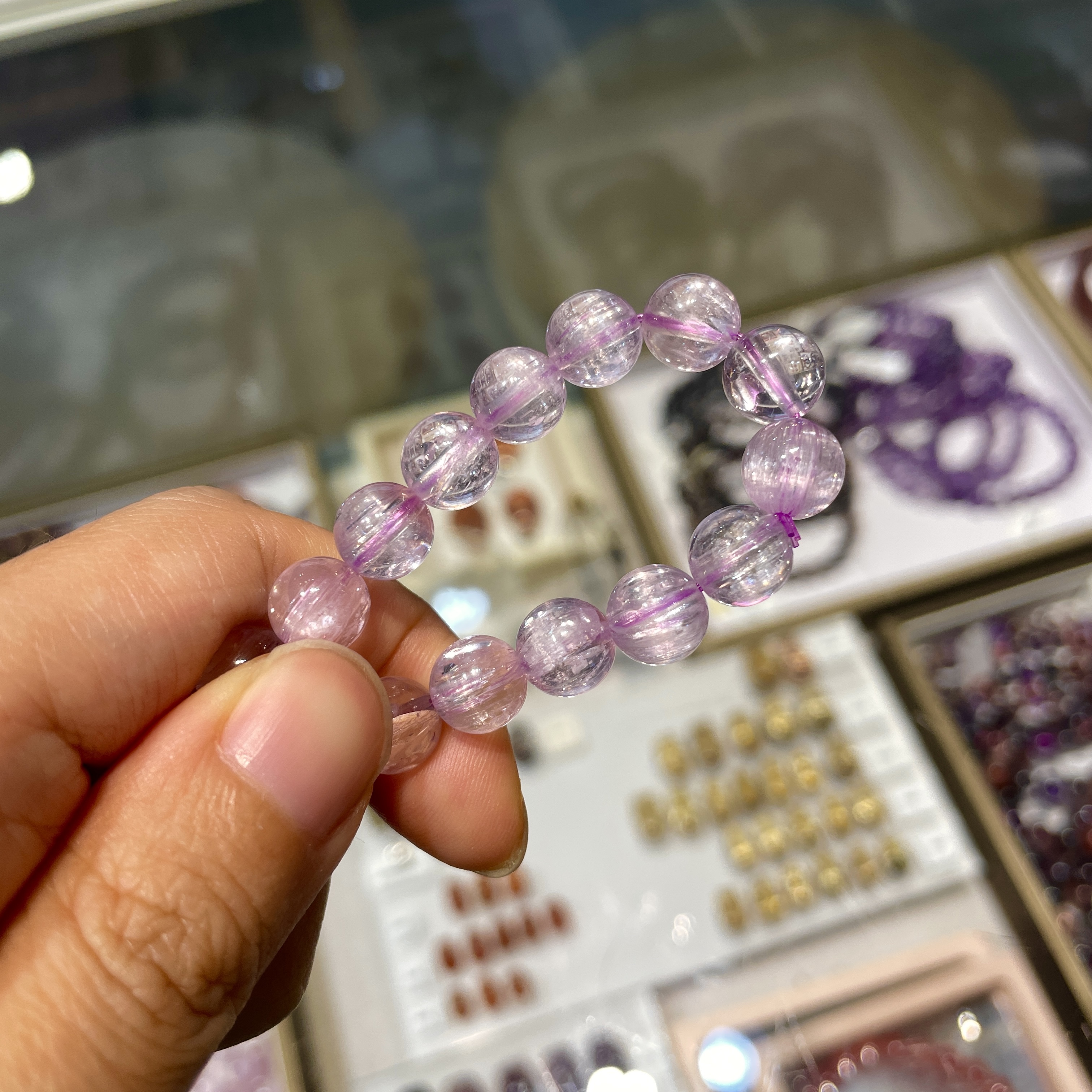 冰種紫鋰輝手串 22680 8.5mm