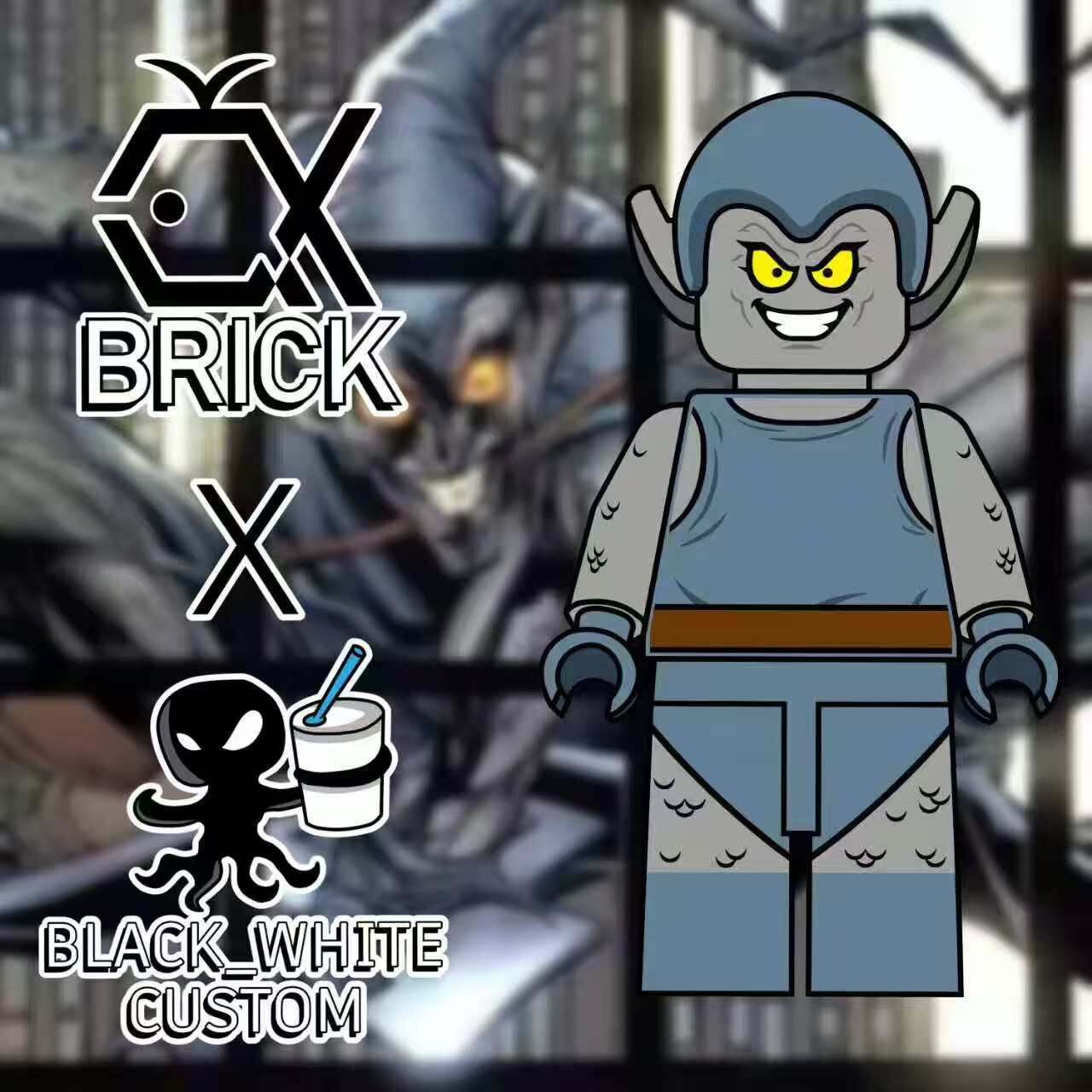 【預訂】【QX Brick x Black_White Custom】灰魔