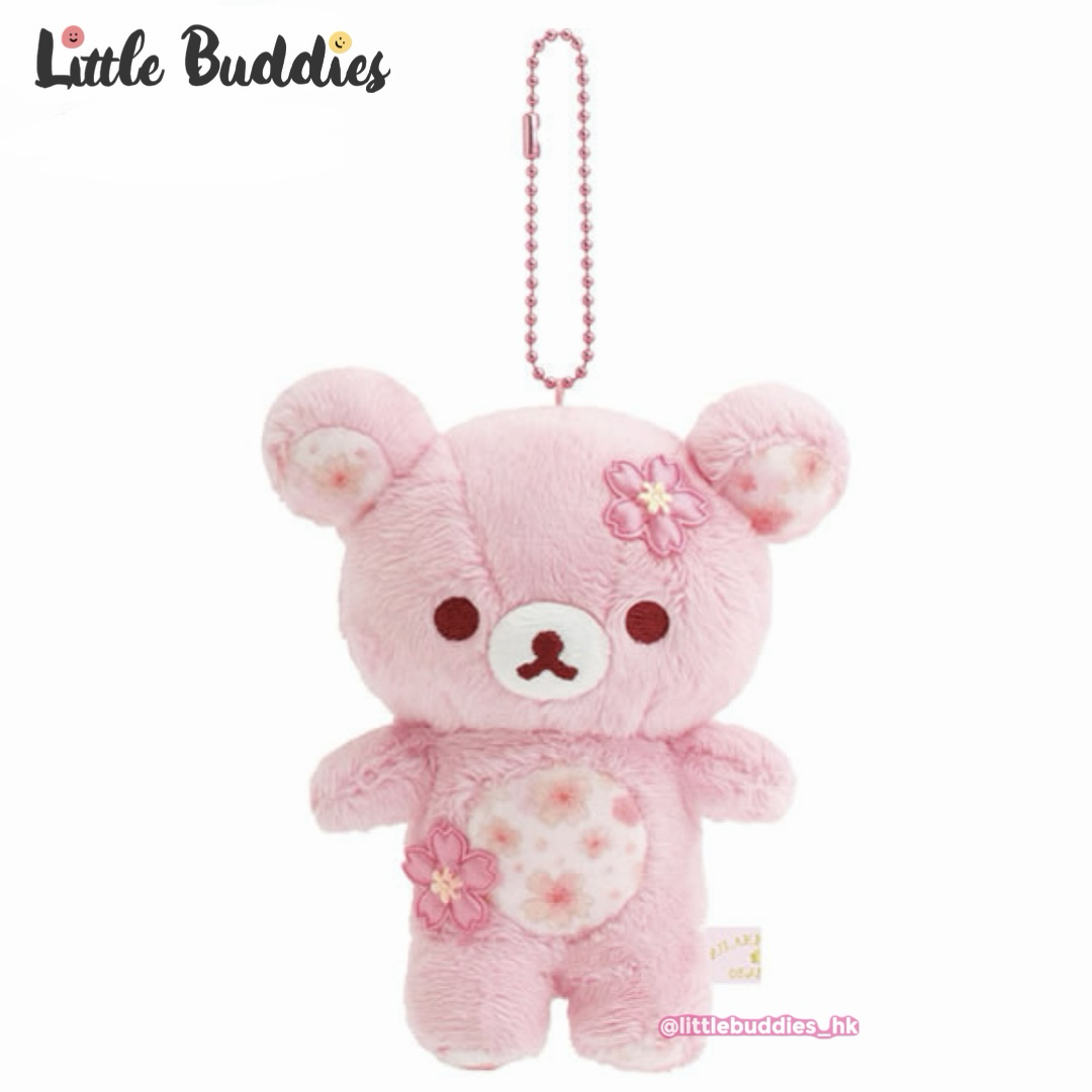 日本 Rilakkuma 鬆弛熊 櫻花造型 公仔匙扣