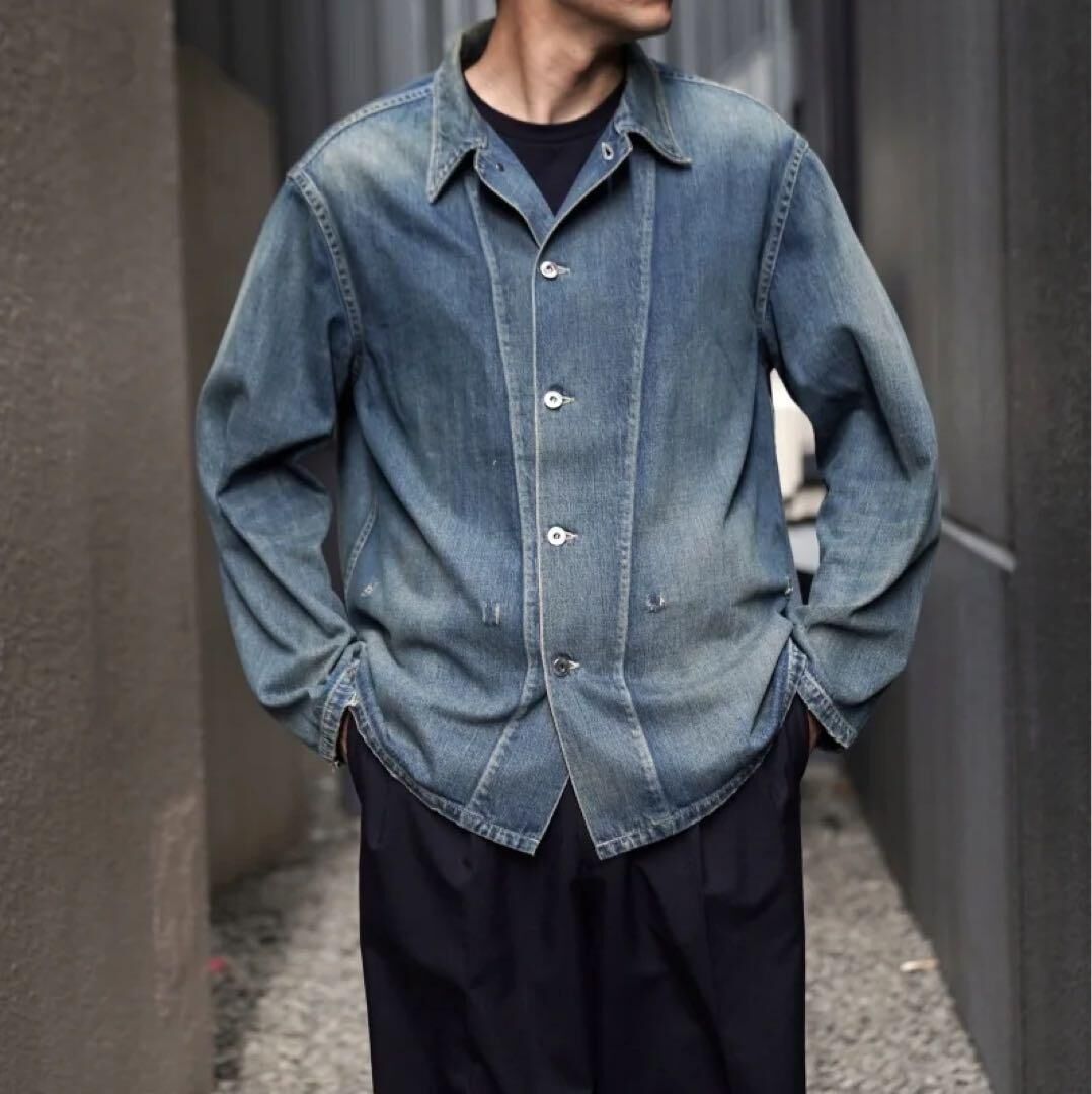 LAST PCS: A.PRESSE US AMRY VINTAGE DENIM COVERALL JACKET - SIZE 1 PRE ORDER ITEM (預訂中)