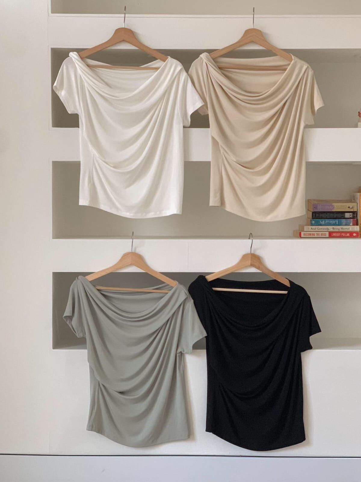 GI6005 垂墜領露肩百搭上衣