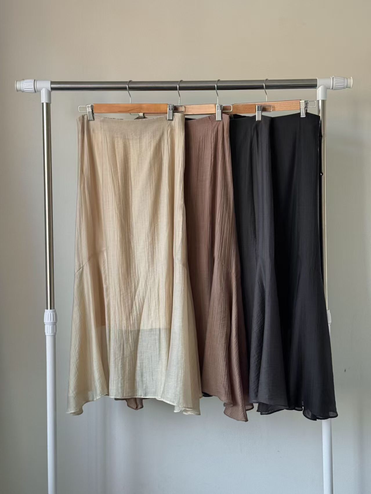 GI6024 後橡筋樹紋顯瘦半身裙